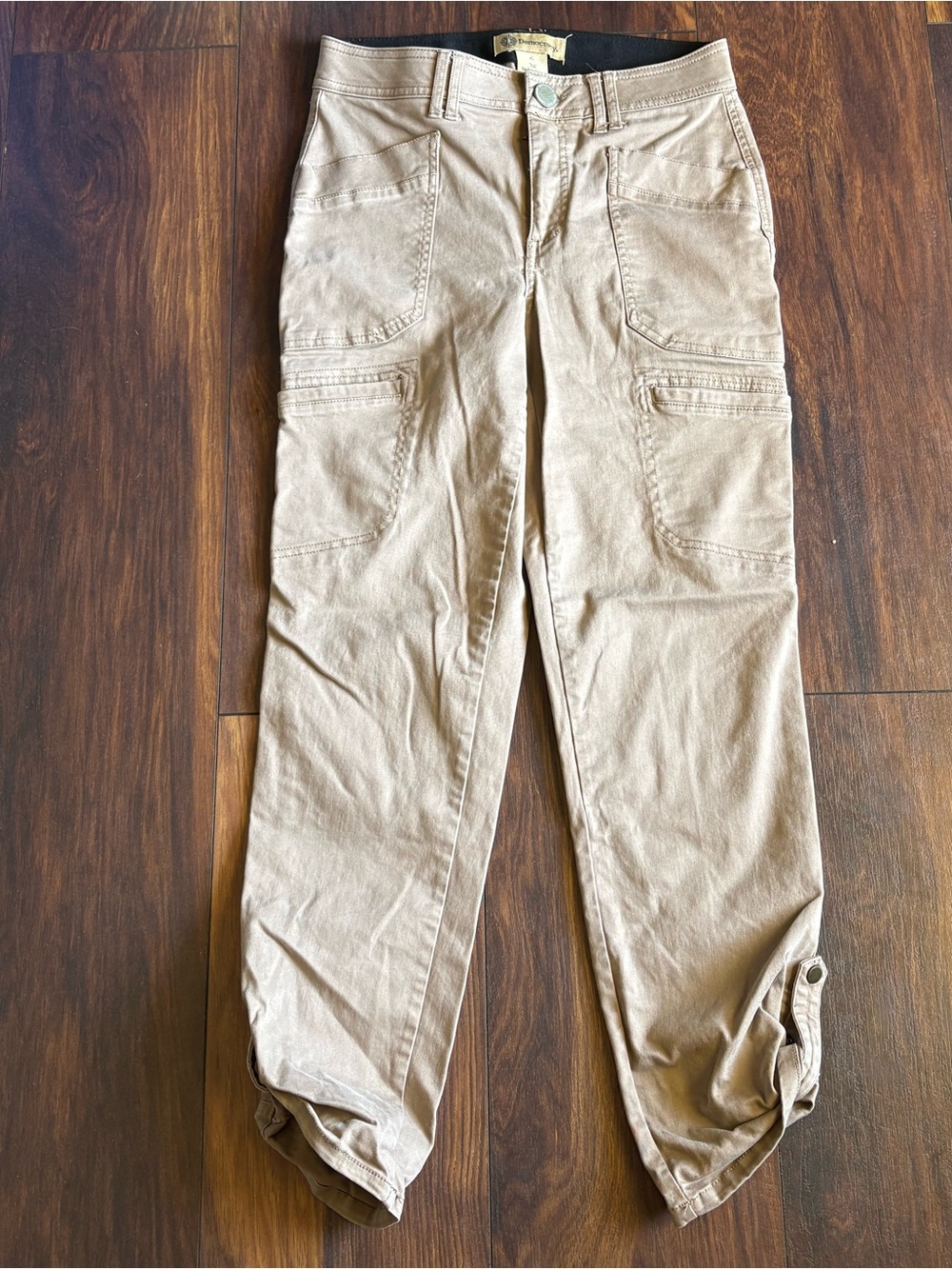 Democracy women’s khaki light wash skinny jeans slim fit mid rise stretch size 6